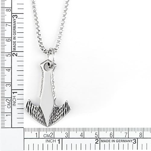 COOLSTEELANDBEYOND Marine Anchor Spear Pendant Stainless Steel Mens Necklace, 30 in Wheat Chain