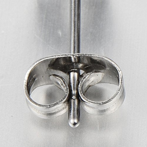 Stainless Steel Mens Women Frog Stud Earrings with 4MM Cubic Zirconia, 2pcs - COOLSTEELANDBEYOND Jewelry